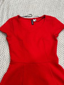 Chic Red Fit &amp; Flare Dress