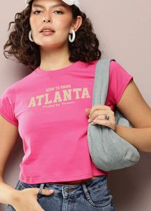 Hot Pink Atlanta Graphic T-Shirt