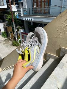 Light Grey &amp; Yellow Sneakers