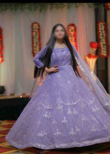 Elegant Lavender Ethnic Gown