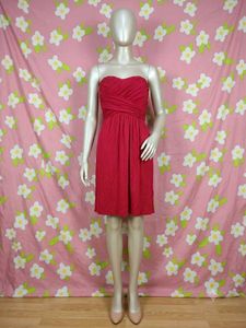Chic Strapless Red Dress