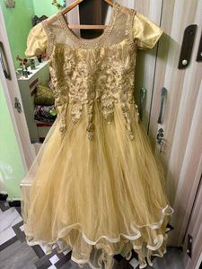 Elegant Gold Party Gown