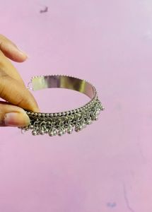 Boho Chic Oxidized Silver Anklet