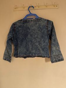 Stylish Acid Wash Denim Kurta