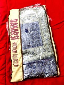 Elegant Banarasi Handloom bedsheet with pillow 🆕