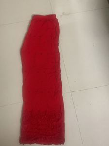 Red Embroidered Leggings Palazzo