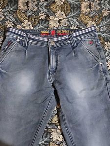 Men's Grey Washed Denim Jeans