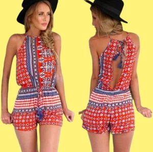 Bohemian Halter Neck Romper