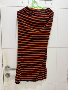 Orange & Black Striped skirt