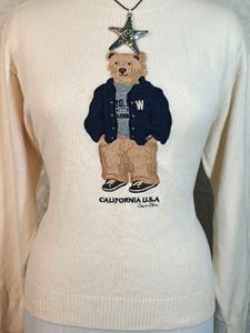 Cream Teddy Bear Knit Sweater