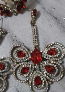 Red &amp; Silver Jewelry Set