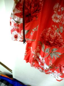 Vibrant Floral Print Long Sleeve Dress