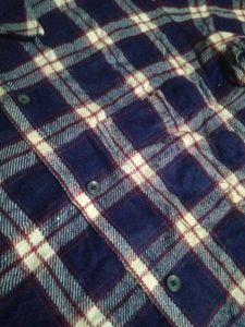 women's Blue Plaid Short Sleeve Shirt