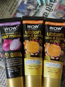 Wow Hair Mask Ubtan Scrub