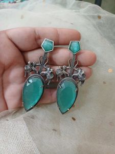 Brass Elephant Drop Earrings