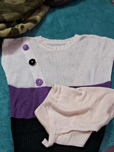 Knitted Color Block Top