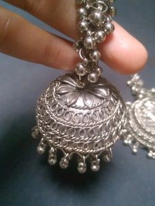 Silver plated Oxidation Jhumka