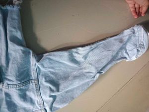 Distressed Denim Cropped Jacket