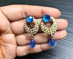 Elegant Blue Stone Earrings