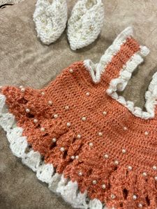 Crochet pearl dress 💕