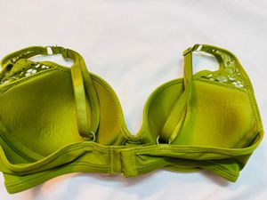 Olive Green Lace Bra