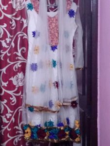 Elegant Floral Embroidered gown