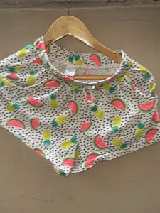 Cute Fruit Print Pajama Shorts