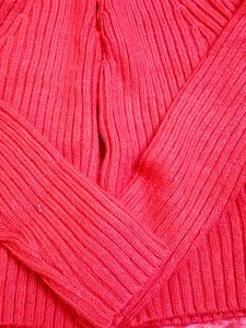 Red Knit Cardigan