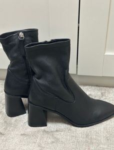 Zara leather ankle boots