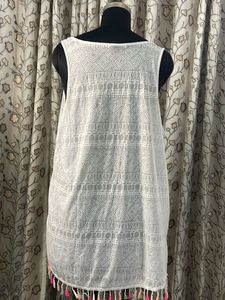 White Boho Tunic with Tassels