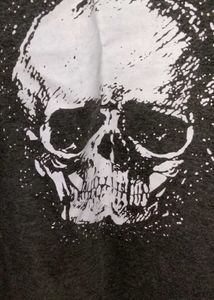 Dark Grey Skull Print T-Shirt
