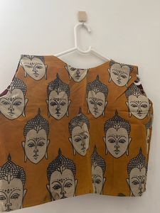 Kalamkari 2 Sided Sleeveless Ethnic Jacket