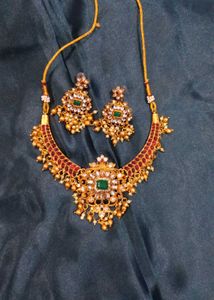 South Indian Necklace &amp; Earring Set