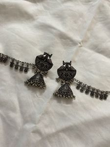 Antique Oxidized Silver Earrings