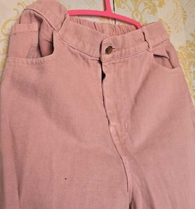 Pink Denim Jeans Set