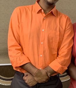 Mens Formal Shirt Orange Colour