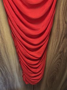Stunning Red Ruched Off-Shoulder Maxi Dress