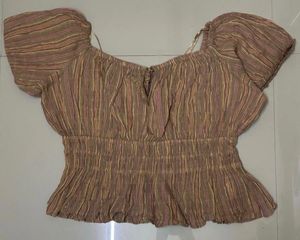 Smocked Puff Sleeve Top