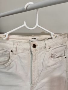 Cream Flare Jeans