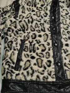 Leopard Print Sherpa Jacket
