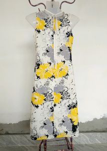Vintage Floral Midi Dress