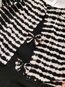 Black &amp; White Tiered Top