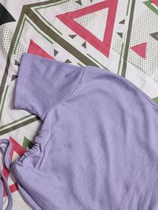SSS STREET STYLE STORE LAVENDER RIBBED TOP WOMEN