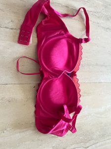 Vibrant Pink Lace Bra