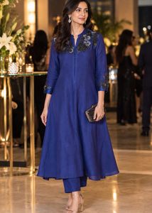 Elegant Royal Blue Embellished Kurta