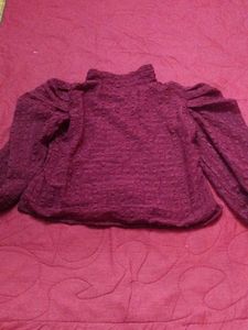 Maroon Textured top