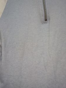 Baby Blue &amp; Cream Zip-Up Top