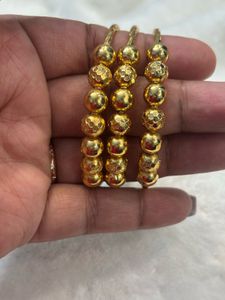 Elegant Gold Beaded Bangles
