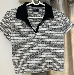 Classic Black and White Striped Top