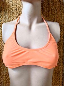 Coral Halter Neck Bikini Top